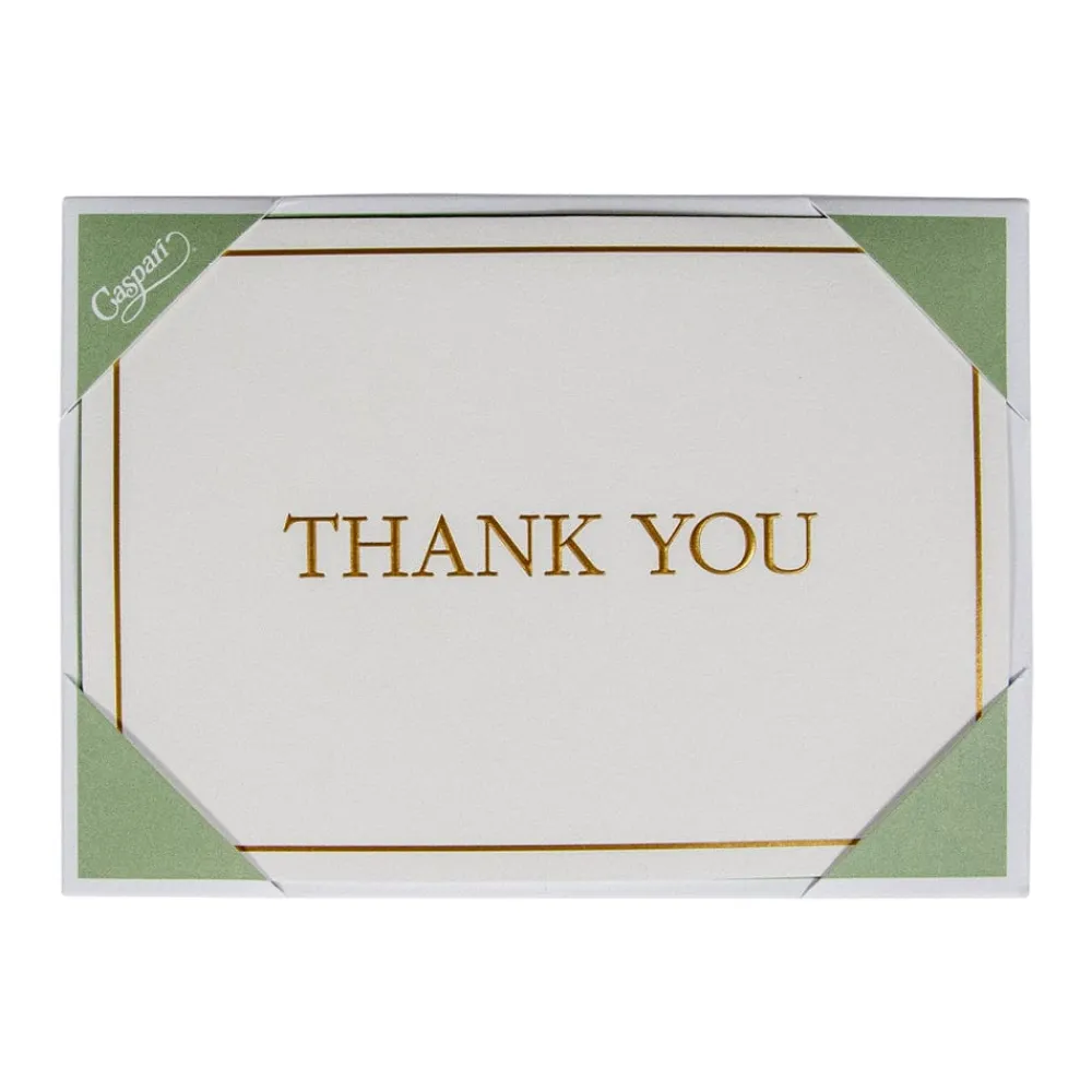 Caspari Thank You Notes|Thank You Gold Embossed Thank You Notes - 8 Note Cards And Envelopes