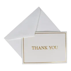Caspari Thank You Notes|Thank You Gold Embossed Thank You Notes - 8 Note Cards And Envelopes