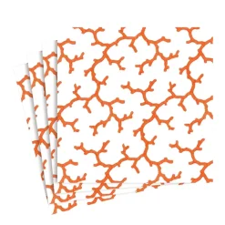 Caspari Paper Luncheon Napkins|The Coral Sea Paper Luncheon Napkins in Coral - 20 Per Package
