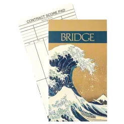 Caspari Bridge|The Great Wave Bridge Score Pad - 1 Each