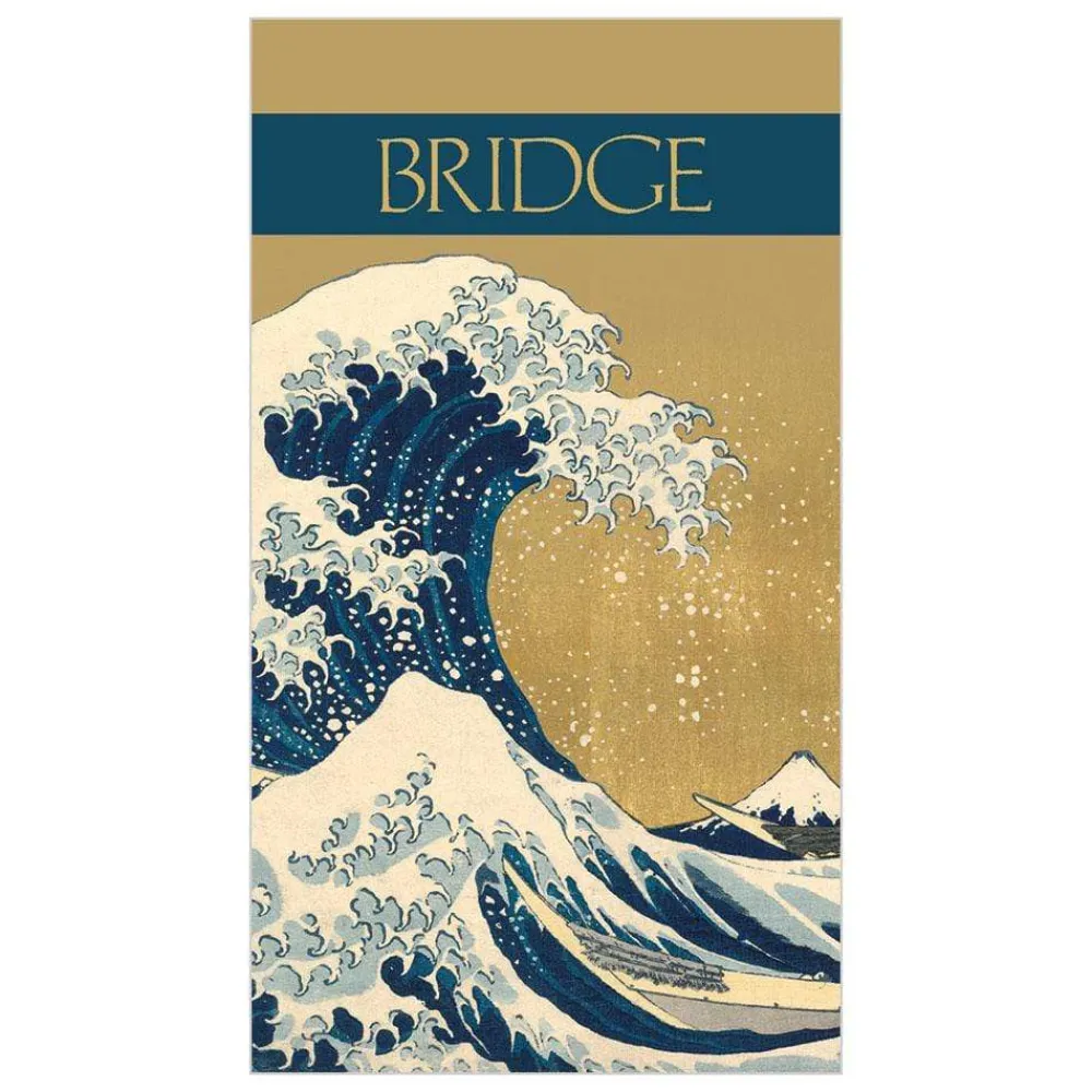 Caspari Bridge|The Great Wave Bridge Score Pad - 1 Each