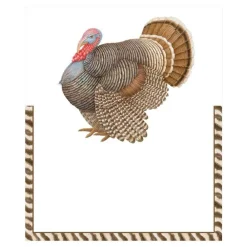 Caspari Thanksgiving|Place Cards|Thomas T. Byrd Die-Cut Place Cards - 8 Per Package