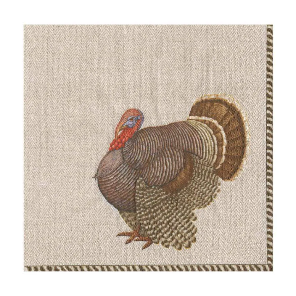 Caspari Thanksgiving|Paper Luncheon Napkins|Thomas T. Byrd Paper Luncheon Napkins - 20 Per Package