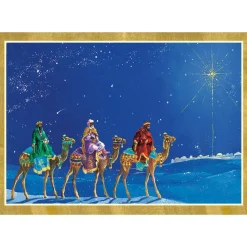 Caspari Christmas And Holiday Cards|Boxed Holiday Cards|Three Kings And Star Small Boxed Christmas Cards - 16 Christmas Cards & 16 Envelopes