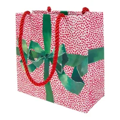 Caspari Christmas Gift & Bottle Bags|Gift & Bottle Bags|Tied With A Bow Gift Bags - 1 Each