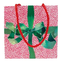 Caspari Christmas Gift & Bottle Bags|Gift & Bottle Bags|Tied With A Bow Gift Bags - 1 Each