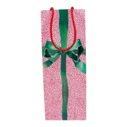 Caspari Christmas Gift & Bottle Bags|Gift & Bottle Bags|Tied With A Bow Wine & Bottle Gift Bags - 1 Each