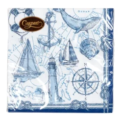 Caspari Paper Cocktail Napkins|To The Lighthouse Cocktail Napkins - 20 Per Package