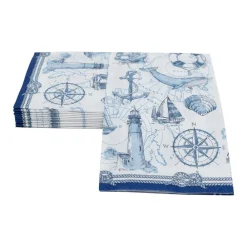 Caspari Paper Guest Towels|To The Lighthouse Guest Towel Napkins - 15 Per Package