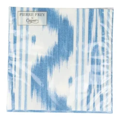 Caspari Paper Luncheon Napkins|Toile De Nantes Blue Paper Linen Luncheon Napkins - 15 Per Package