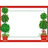 Caspari Christmas Gift Tags & Labels|Gift Tags & Enclosure Cards|Topiaries Self-Adhesive Labels - 12 Per Package