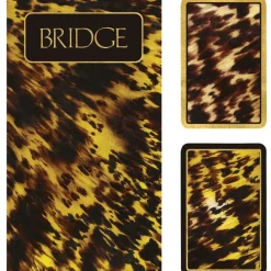 Caspari Bridge|Tortoise Bridge Gift Set - 2 Playing Card Decks & 2 Score Pads