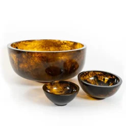 Caspari Serving Utensils|Serving Platters & Bowls|Tortoise Large Resin Bowl
