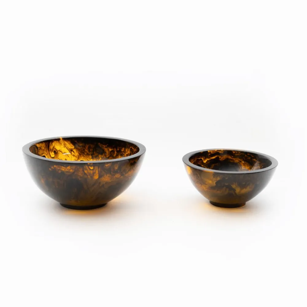 Caspari Serving Utensils|Serving Platters & Bowls|Tortoise Small Resin Bowl