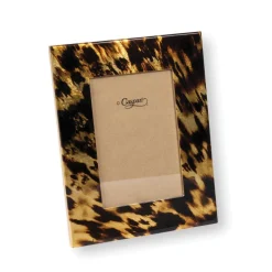 Caspari Lacquerware|Pictures, Frames & Clocks|Tortoiseshell 5" x 7" Lacquer Picture Frame - includes 1 frame