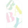 Caspari Baby Shower|Gift Tags & Enclosure Cards|Tossed Baby Classic Gift Tags - 2 Per Package