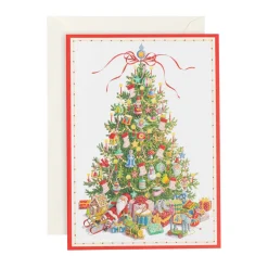 Caspari Christmas And Holiday Cards|Boxed Holiday Cards|Toy Tree Small Boxed Christmas Cards - 15 Cards & 15 Envelopes