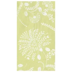 Caspari Paper Guest Towels|Trailing Floral Paper Guest Towel Napkins in Pale Green - 15 Per Package