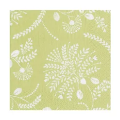 Caspari Paper Luncheon Napkins|Trailing Floral Paper Luncheon Napkins in Pale Green - 20 Per Package