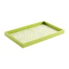 Caspari Lacquerware|Bar Trays|Trellis Lacquer Vanity Tray in Green - 1 Each