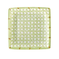 Caspari Christmas Plates|Easter|Trellis Square Paper Salad & Dessert Plates - 8 Per Package