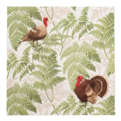 Caspari Paper Luncheon Napkins|Turkey Among Ferns Luncheon Napkins - includes 20 Luncheon Napkins