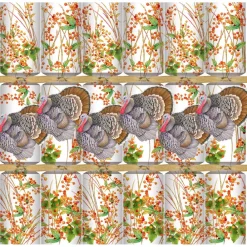 Caspari Thanksgiving|Celebration Crackers|Turkey And Berries Celebration Crackers - 6 Per Box