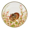 Caspari Thanksgiving|Paper Dinner Plates|Turkey And Berries Dinner Plates - 8 Per Package