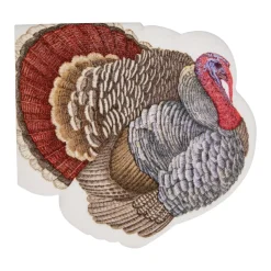 Caspari Thanksgiving|Turkey Die-Cut Napkins - 15 Per Pckage