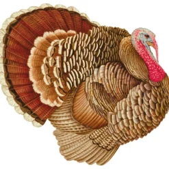 Caspari Thanksgiving|Paper Placemats|Turkey Paper Placemats - 12 Per Package