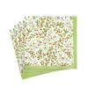 Caspari Christmas Napkins|Paper Cocktail Napkins|Twining Greenery Paper Cocktail Napkins - 20 Per Package