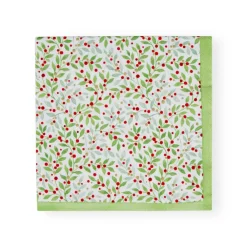 Caspari Christmas Napkins|Paper Luncheon Napkins|Twining Greenery Paper Luncheon Napkins - 20 Per Package