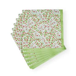 Caspari Christmas Napkins|Paper Luncheon Napkins|Twining Greenery Paper Luncheon Napkins - 20 Per Package