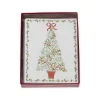 Caspari Christmas And Holiday Cards|Boxed Holiday Cards|Twining Greenery Tree Classic Boxed Christmas Cards - includes 15 cards & envelopes