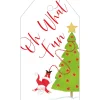 Caspari Christmas Gift Tags & Labels|Gift Tags & Enclosure Cards|Twirling Santa Gift Tags - 4 Per Package
