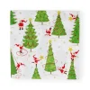 Caspari Christmas Napkins|Paper Luncheon Napkins|Twirling Santas Luncheon Napkins - 20 Per Package