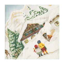 Caspari Christmas Napkins|Paper Luncheon Napkins|Tyrol Luncheon Napkins - 20 Per Package