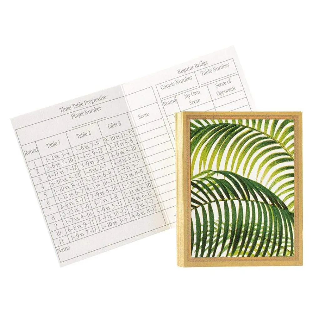 Caspari Bridge|Under the Palms Bridge Tally Sheets - 12 Per Package