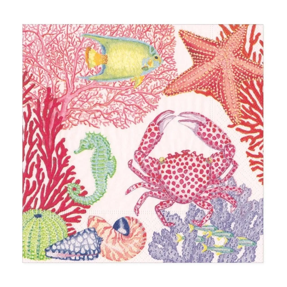 Caspari Paper Luncheon Napkins|Under the Sea Paper Luncheon Napkins - 20 Per Package
