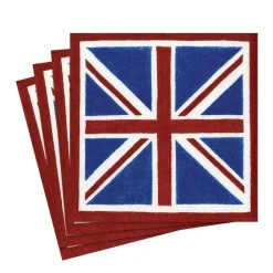 Caspari Paper Luncheon Napkins|Union Jack Paper Luncheon Napkins - 20 Per Package