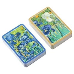 Caspari Bridge|Van Gogh Irises Bridge Gift Set - 2 Playing Card Decks & 2 Score Pads