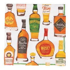 Caspari Paper Cocktail Napkins|Whiskey Tasting Cocktail Napkins - 20 Per Package