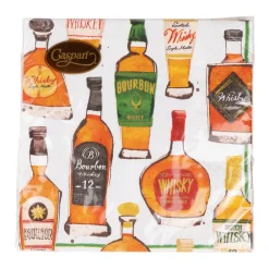 Caspari Paper Cocktail Napkins|Whiskey Tasting Cocktail Napkins - 20 Per Package