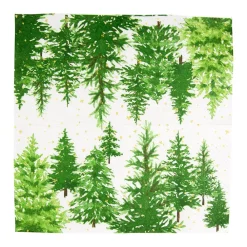 Caspari Christmas Napkins|Paper Cocktail Napkins|White Christmas Cocktail Napkins - 20 Per Package