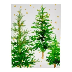 Caspari Christmas And Holiday Cards|Boxed Holiday Cards|White Christmas Foil Classic Boxed Christmas Cards - includes 10 cards & envelopes