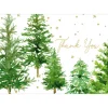 Caspari Thank You Notes|White Christmas Foil Thank You Notes