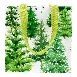 Caspari Christmas Gift & Bottle Bags|Gift & Bottle Bags|White Christmas Gift Bags - 1 Each