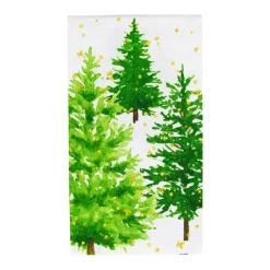 Caspari Christmas Napkins|Paper Guest Towels|White Christmas Guest Towel Napkins - 15 Per Package