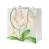 Caspari Gift & Bottle Bags|White Orchid Small Square Gift Bag - 1 Each