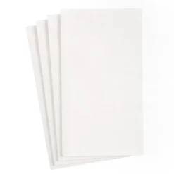 Caspari Paper Guest Towels|White Pearl Paper Linen Guest Towel Napkins - 12 Per Package